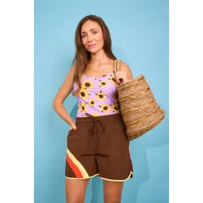 Hunkn - Cindy Track Shorts - Brown