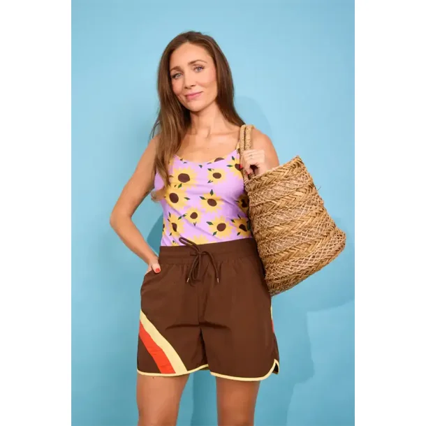 Hunkn - Cindy Track Shorts - Brown