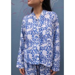 Craft Sisters - Classic Pyjamas - Blockprint - Blue Flower