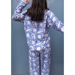 Craft Sisters - Classic Pyjamas - Blockprint - Blue Flower