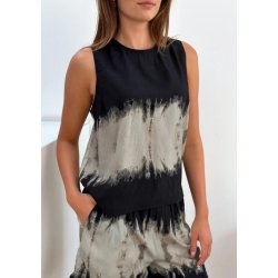 Depeche - KiaDE Sleeveless Top - Grey Printed