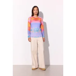 Hunkn - Devon Mesh Blouse - Horizon Art Print