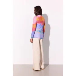 Hunkn - Devon Mesh Blouse - Horizon Art Print