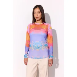 Hunkn - Devon Mesh Blouse - Horizon Art Print