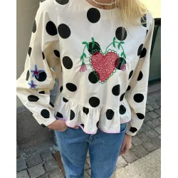 Sissel Edelbo - Diana Top - Black Dot 