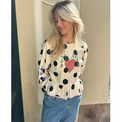 Sissel Edelbo - Diana Top - Black Dot 