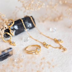 Ananda Soul - Dreamseed Halskde - Guld - Labradorite/Moonstone