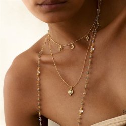 Ananda Soul - Dreamseed Halskde - Guld - Labradorite/Moonstone