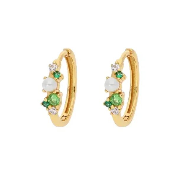 Nuni - Ella Large Creoler - Green - Onesize