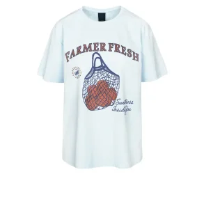 Luxzuz - Farmer Fresh T-shirt - Baby Blue