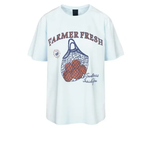 Luxzuz - Farmer Fresh T-shirt - Baby Blue