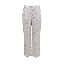 Black Colour - Melina Wide Linen Bukser - Flower