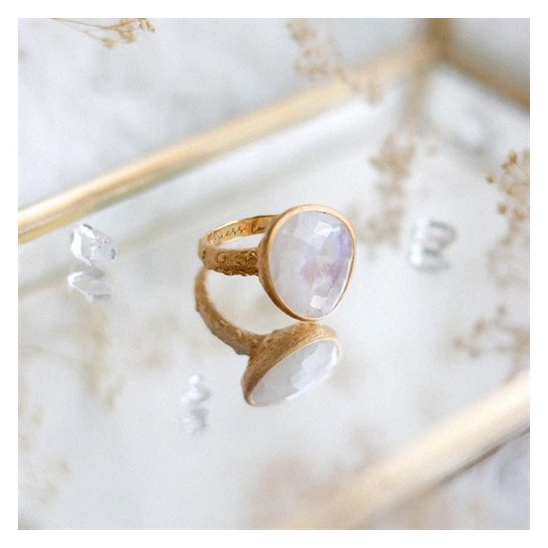 Ananda Soul - From Darkness To Light - Ring - Gold - Moonstone