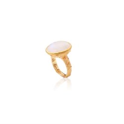 Ananda Soul - From Darkness To Light - Ring - Gold - Moonstone
