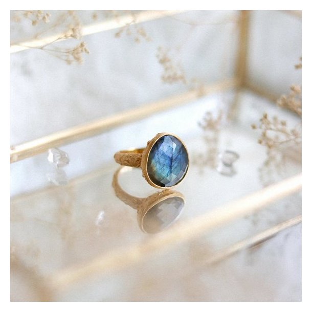 Ananda Soul - From Darkness To Light - Ring - Gold - Labradorite