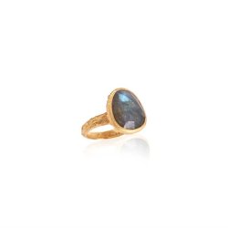 Ananda Soul - From Darkness To Light - Ring - Gold - Labradorite