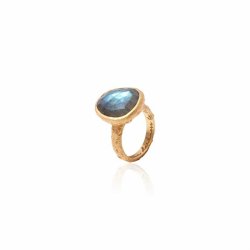 Ananda Soul - From Darkness To Light - Ring - Gold - Labradorite