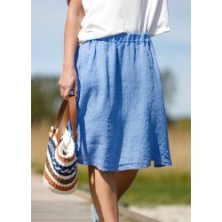 Black Colour - Melina Short Linen Nederdel - Sky Blue