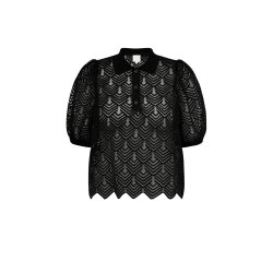 Gossia - Ava Polo Tee - Black