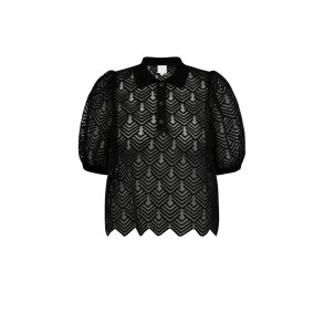 Gossia - Ava Polo Tee - Black