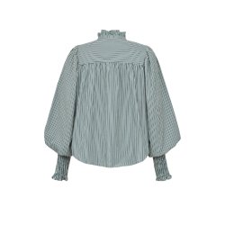 Gossia - MijaGO My Blouse - Black Blue Stripes