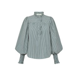 Gossia - MijaGO My Blouse - Black Blue Stripes