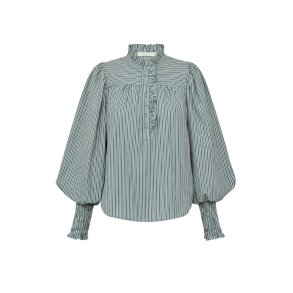 Gossia - MijaGO My Blouse - Black Blue Stripes