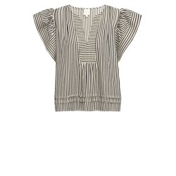 Gossia - Minka Jo Bluse - Creme Black Stripes