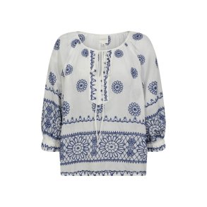Gossia - Syrene Blouse - White Blue