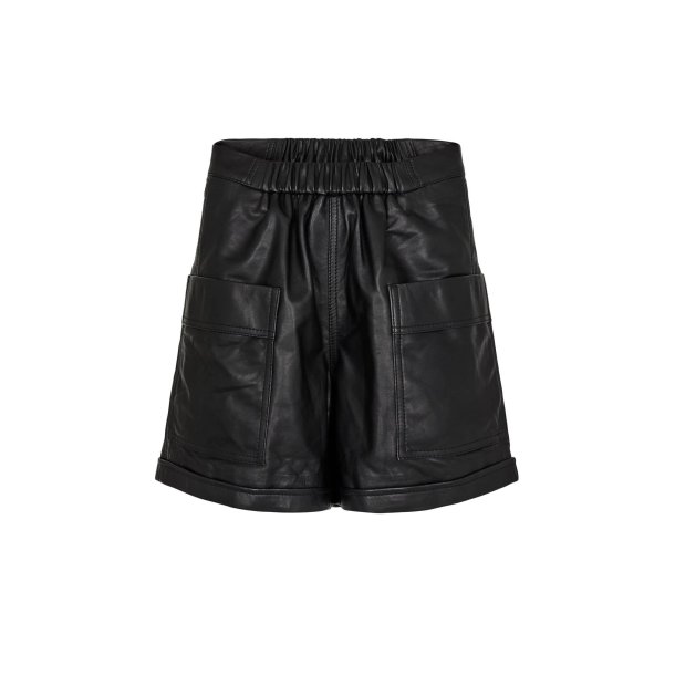 Gossia - ThillaGO - Leather Shorts - Black