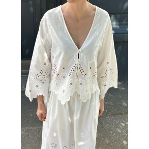 Sissel - Trine Top - White Cutwork - Onesize