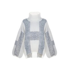HEST - ISA Sweater - Off White With Grey