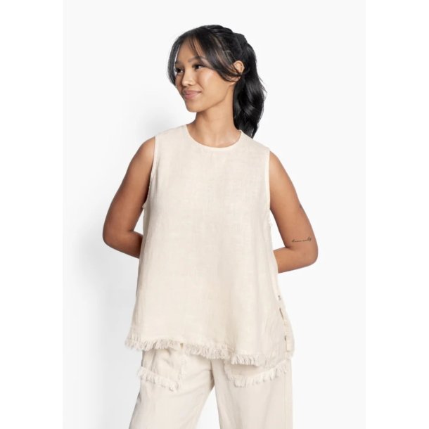 HEST - Lila Linen Top - Summer Sand