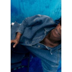 HEST - POPOVER Denim Bluse - Washed Blue