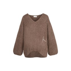 HEST - SOFIE V-Neck Sweater - Brown