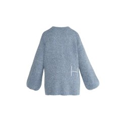 HEST - Sofie V-neck Sweater - Faded Denim