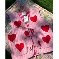 Sissel Edelbo - Honey Vest - Red Heart - Onesize