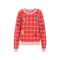 Hunkn - Dusty Strik Blouse - Red Checked