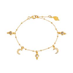 Ananda Soul - Am Whole Armbnd - Gold - Labradorite - Moonstone