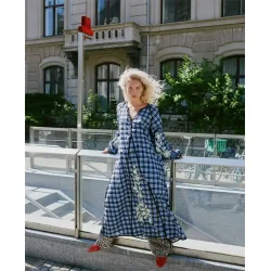 Sissel Edelbo - Fran Kjole - Blue Checks - Onesize