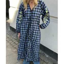 Sissel Edelbo - Fran Kjole - Blue Checks - Onesize
