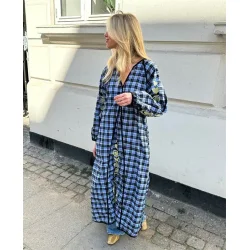 Sissel Edelbo - Fran Kjole - Blue Checks - Onesize