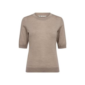 Ivy - Essex SS O-neck Strik - Beige Melange