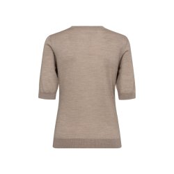 Ivy - Essex SS O-neck Strik - Beige Melange