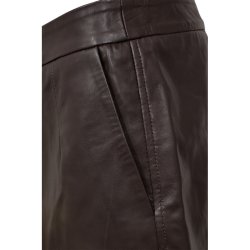 Ivy - Kylie Leather Mini Nederdel - Expresso Brown