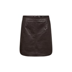 Ivy - Kylie Leather Mini Nederdel - Expresso Brown