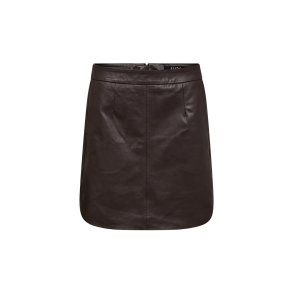 Ivy - Kylie Leather Mini Nederdel - Expresso Brown