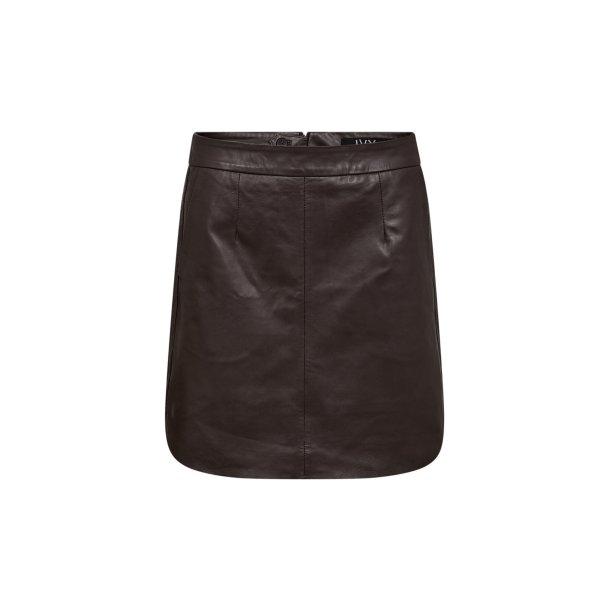 Ivy - Kylie Leather Mini Nederdel - Expresso Brown