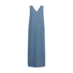 IVY - Uta Distressed Maxi Dress - Wash Mid Blue