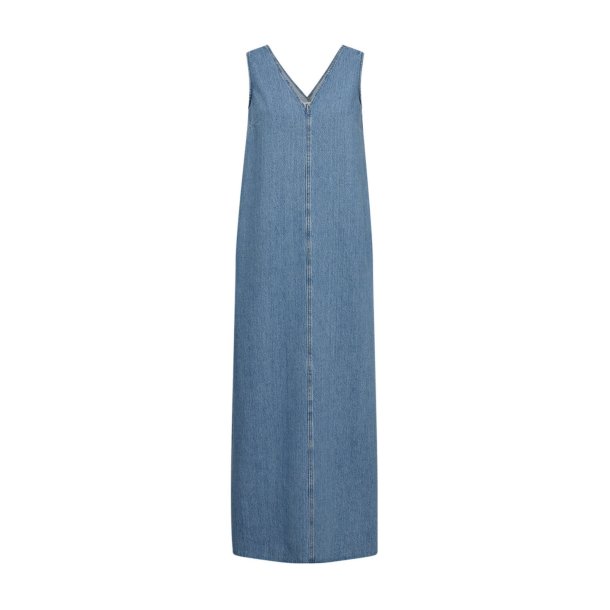 IVY - Uta Distressed Maxi Dress - Wash Mid Blue